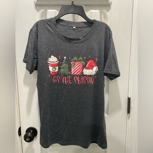 🆕🌟Graphic Christmas Round Neck Short Sleeve T-shirt